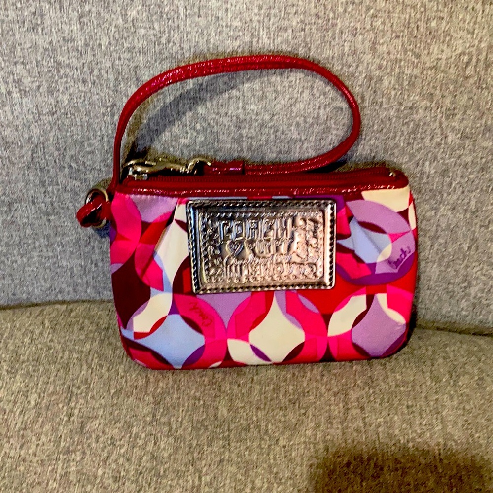 Wrist bag pink purple white red